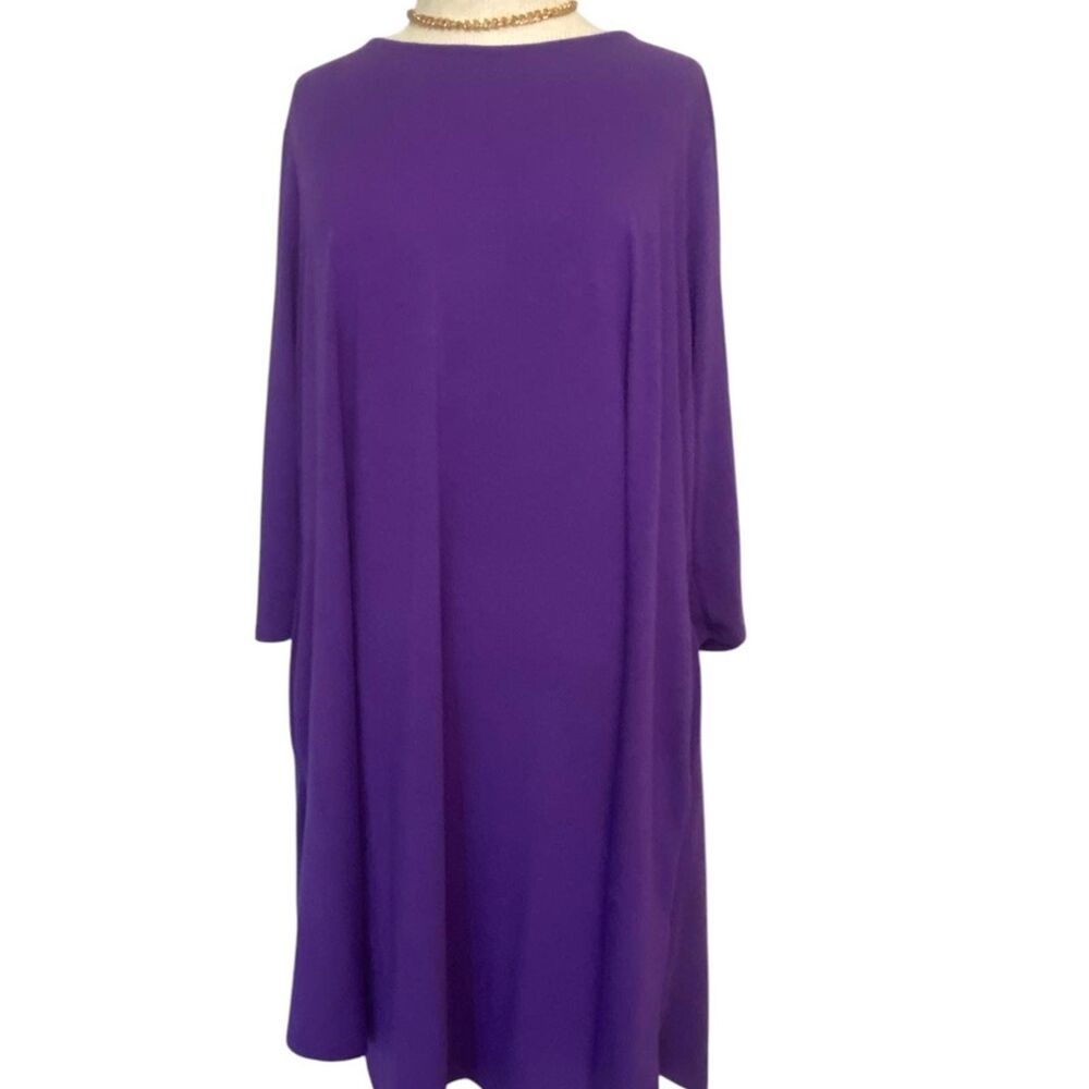 Purple Long Sleeve Dress
